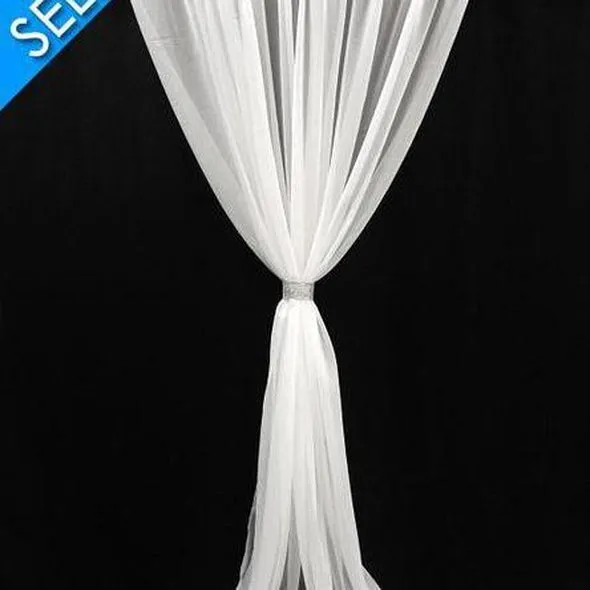 1pc - Voile Drapery Panel in 30' Tall x 118" Wide - White
