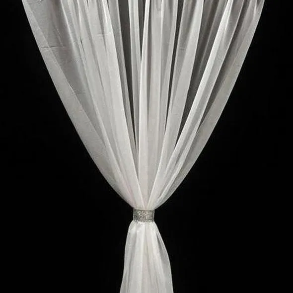1pc - Voile Drapery Panel in 30' Tall x 118" Wide - White