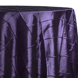 2pcs - 4" Pintuck Taffeta Table Linen 90"x90" Square - Raisin 356
