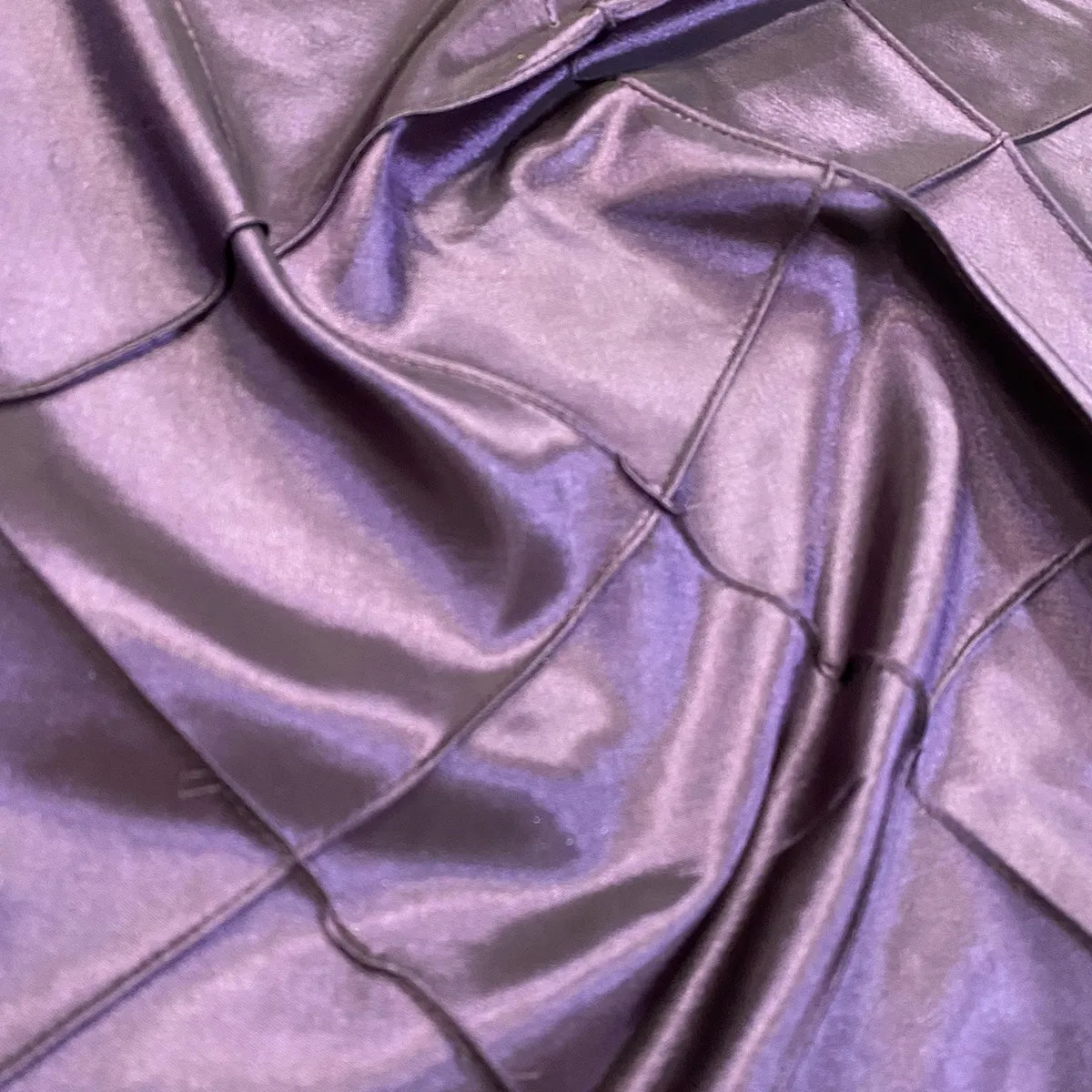 2pcs - 4" Pintuck Taffeta Table Linen 90"x90" Square - Raisin 356