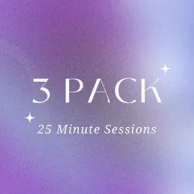 3-Pack - 25 Minute Sessions (Workcover Only)