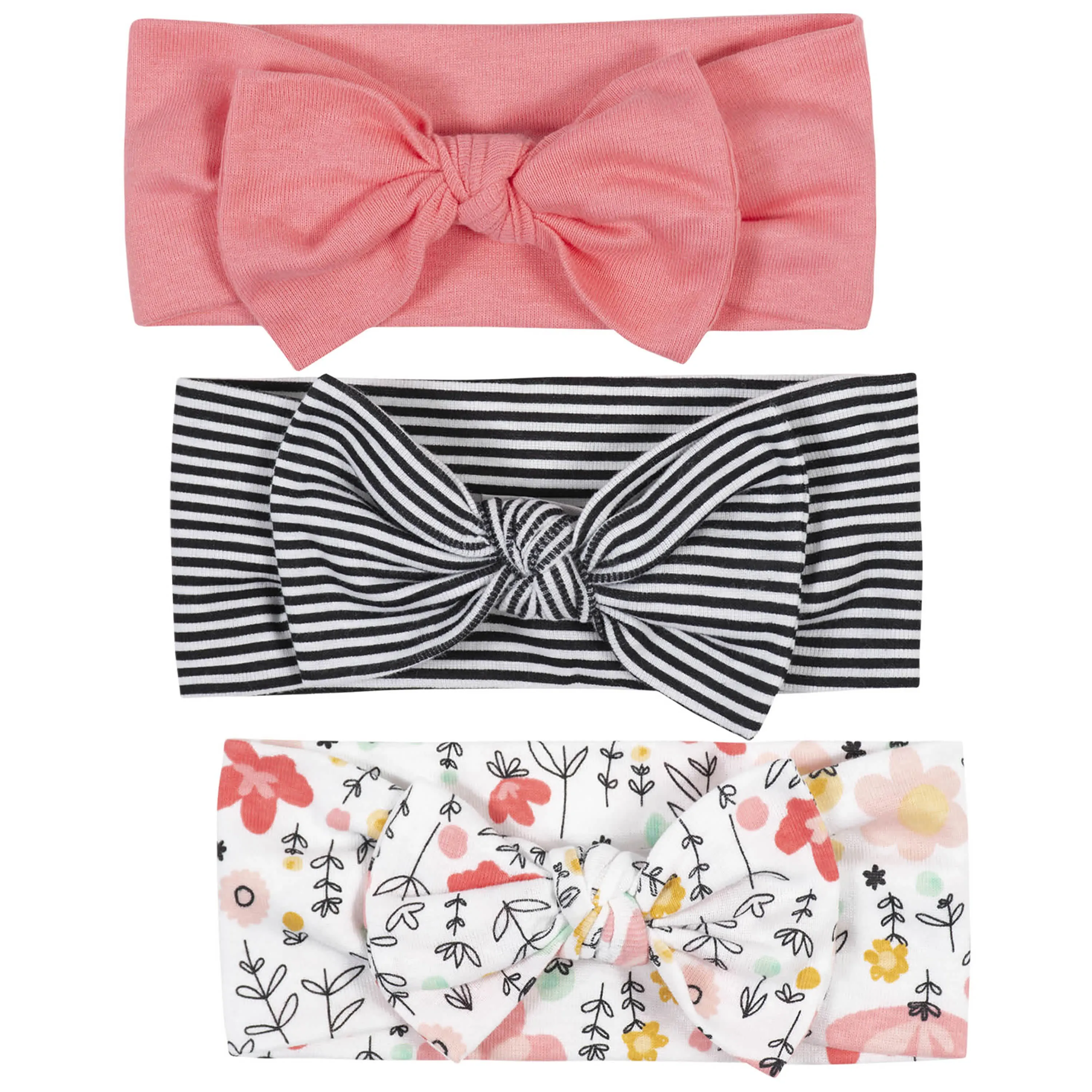3-Pack Baby Girls Garden Floral Headbands
