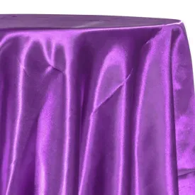 5pcs - Bridal Satin Table Linen 90"x132" Banquet - Plum 555