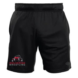 8" Mesh Shorts-Unisex--Wolverine Den Wrestling Team Store Black