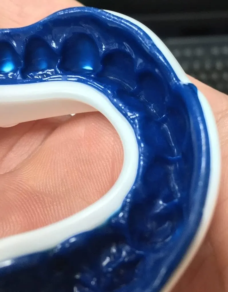 Adult Sports Mouth Guard (USA Flag, Fangs, 15  Colors to Choose from) - Mouthguard for Football, Boxing, Karate, Martial Arts, Rugby, MMA, Sparring, Hockey (Adult, Strapless)