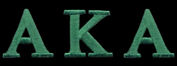 AKA Green 3 Letter Patch 1 Inch