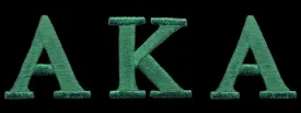 AKA Green 3 Letter Patch 1 Inch