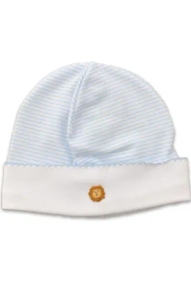 Animal Train Blue Striped baby boy hat