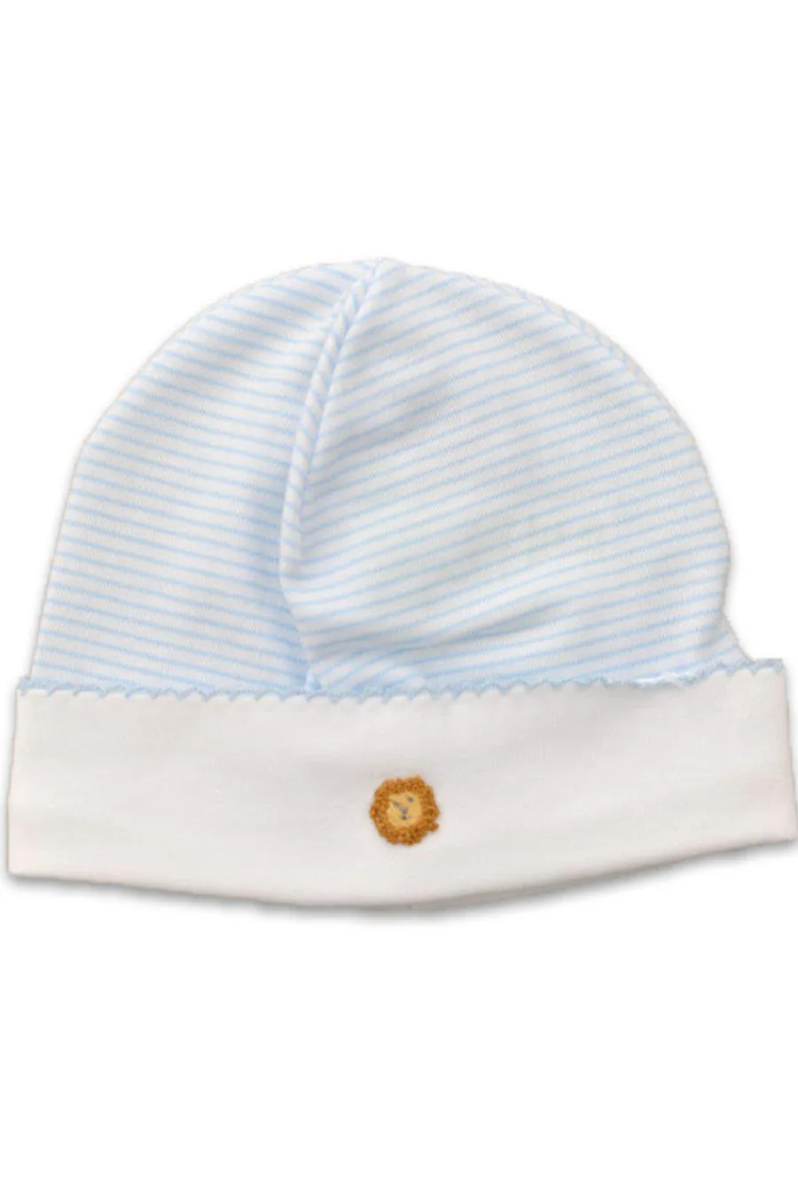 Animal Train Blue Striped baby boy hat