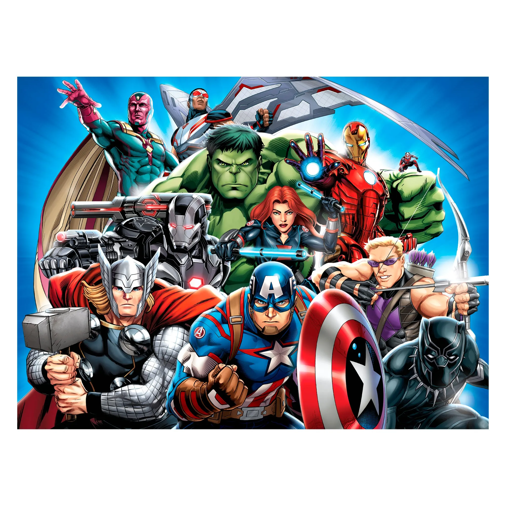 Avengers:  Group Realbig Mural        - Officially Licensed Marvel Removable Wall   Adhesive Decal