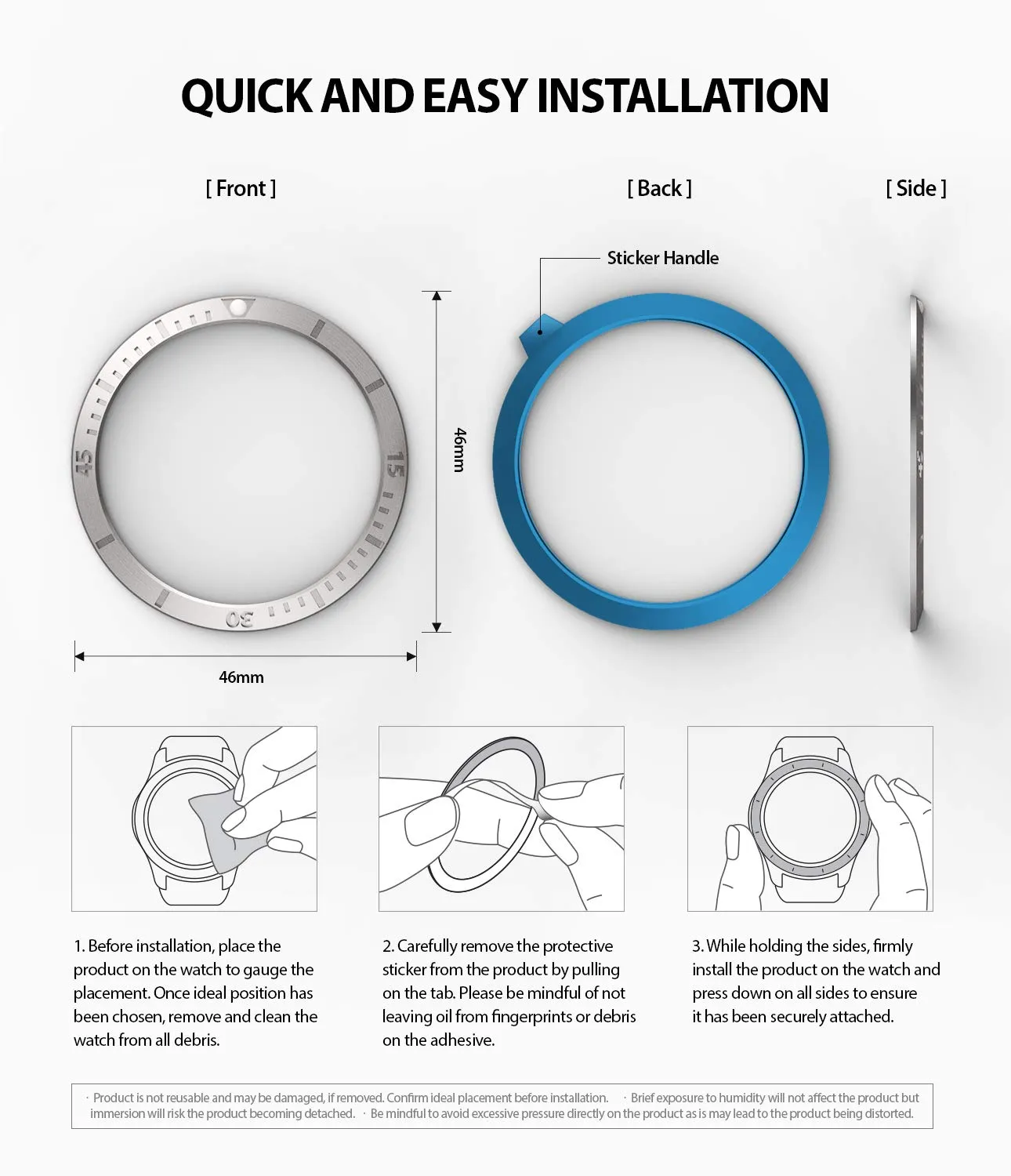 Bezel Styling for Galaxy Watch 46mm / Galaxy Gear S3 Frontier -  GW-46-02