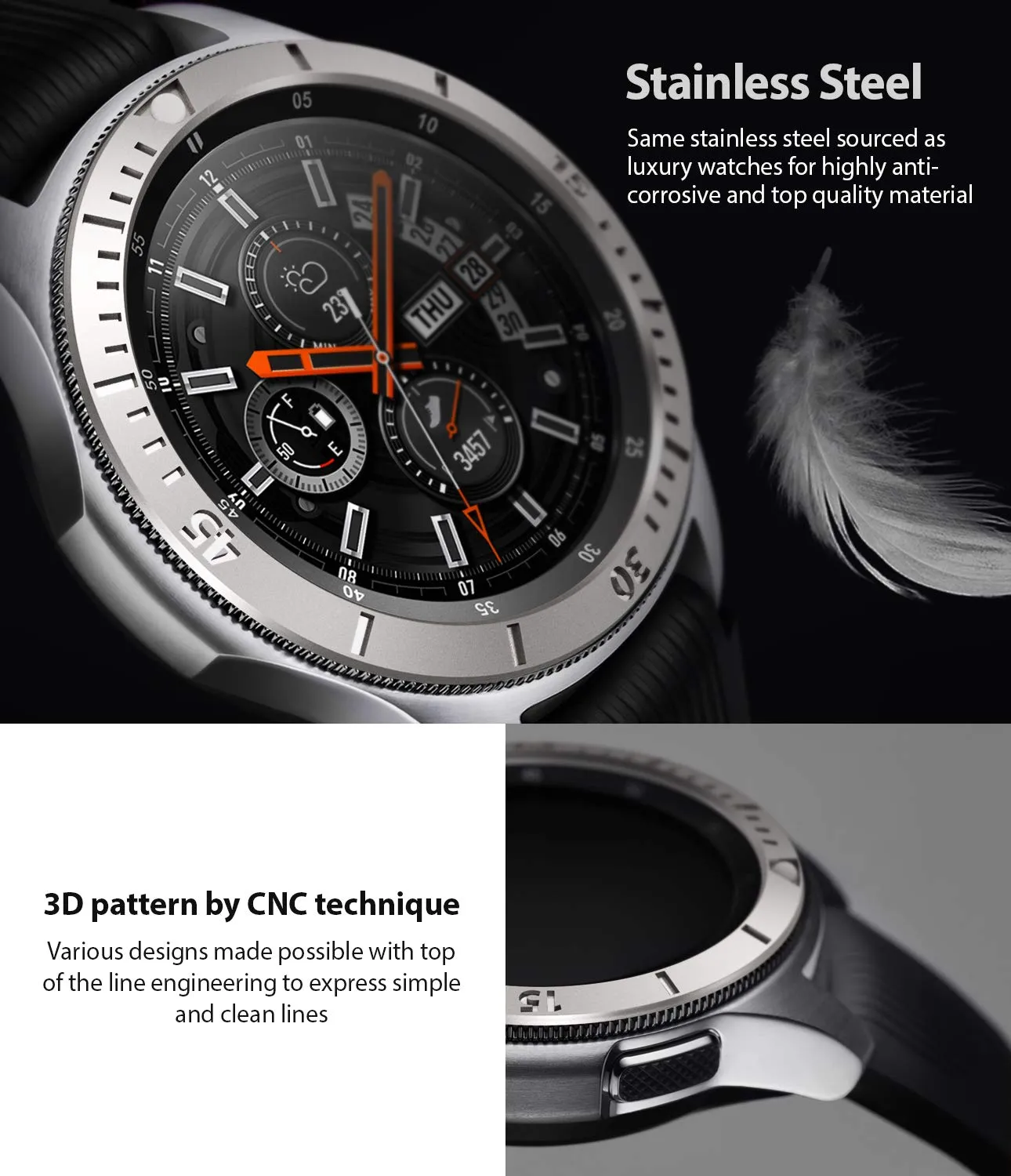 Bezel Styling for Galaxy Watch 46mm / Galaxy Gear S3 Frontier -  GW-46-02