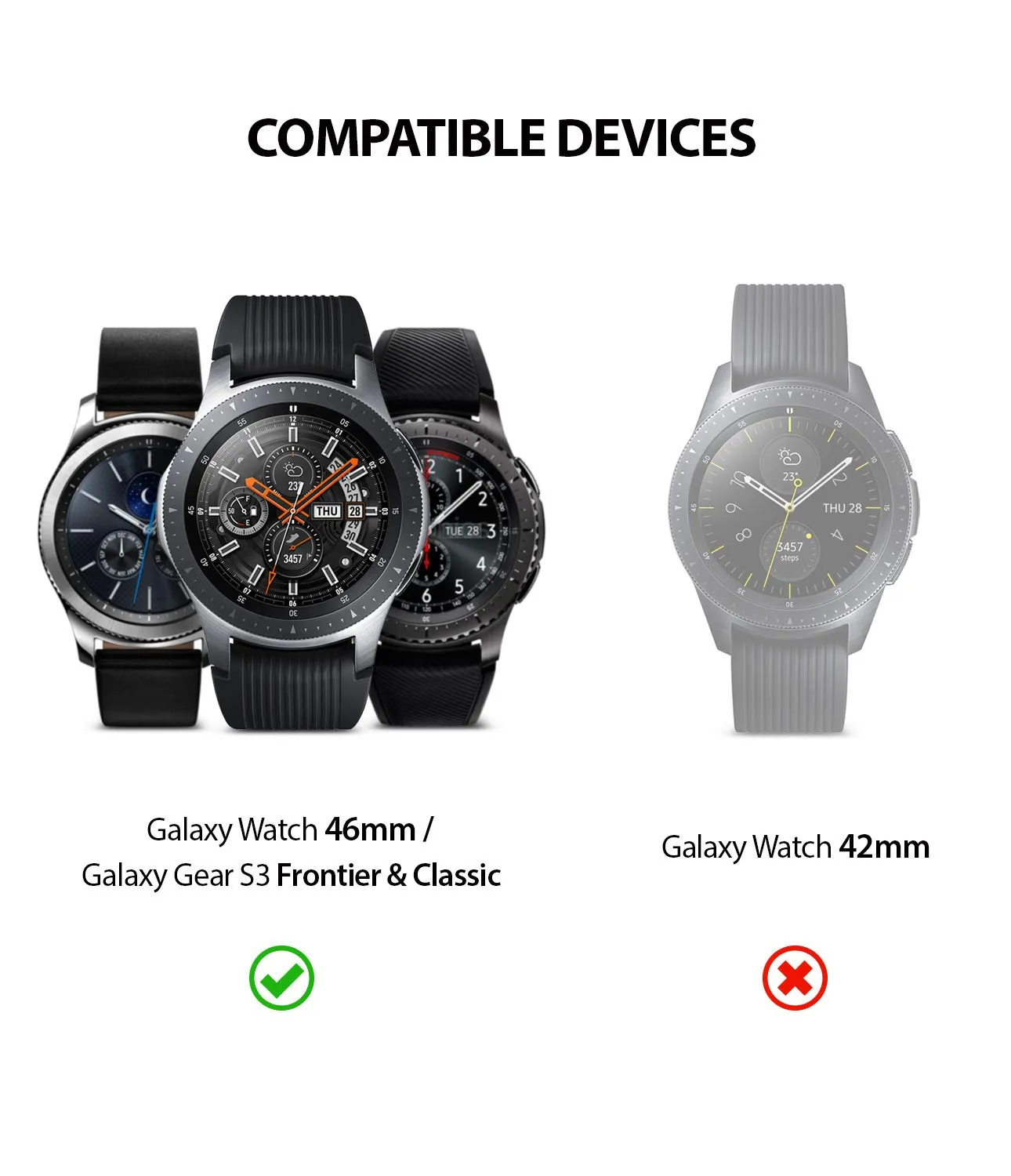 Bezel Styling for Galaxy Watch 46mm / Galaxy Gear S3 Frontier -  GW-46-02