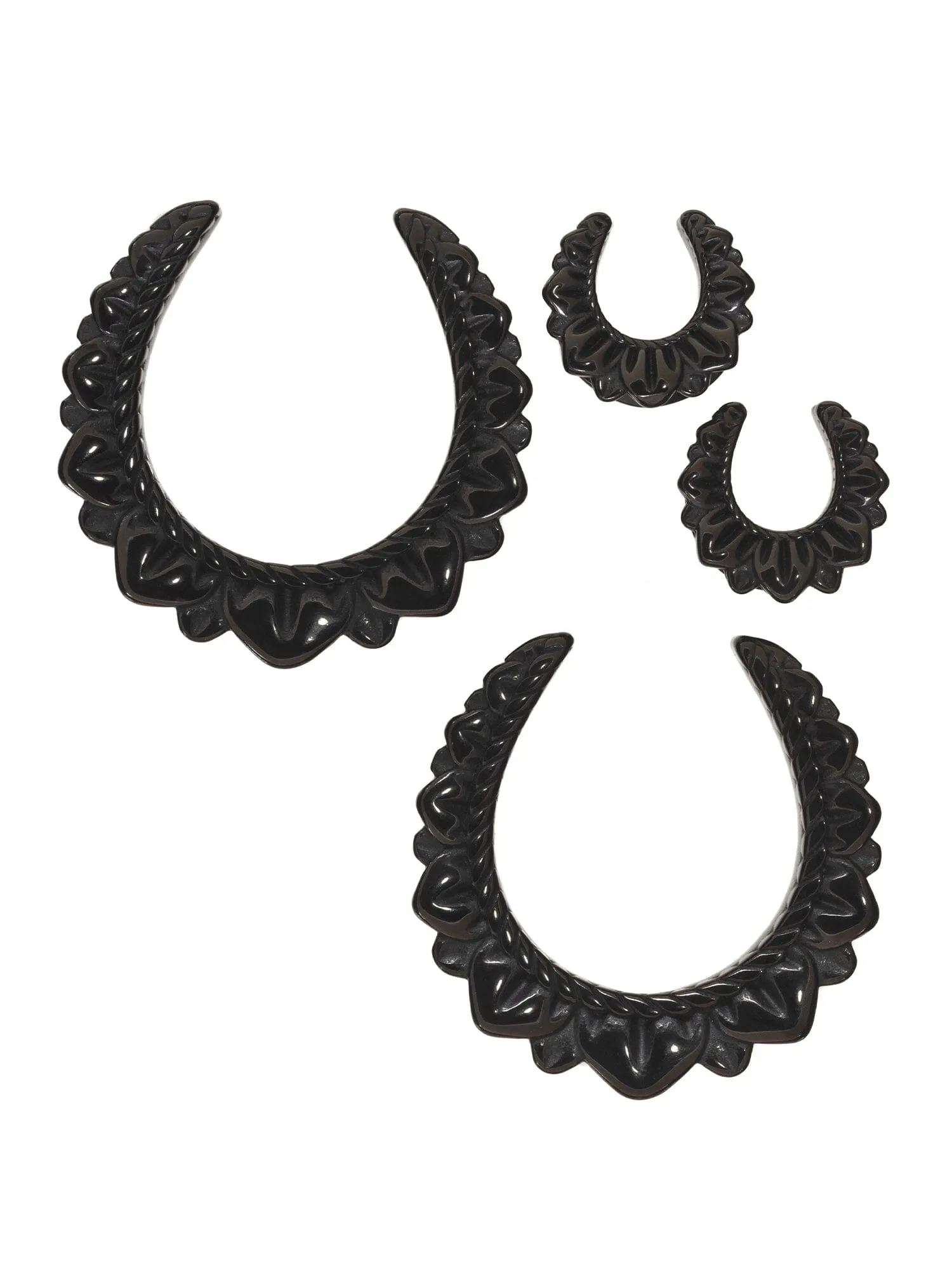 Black Floral Rope Steel Saddles