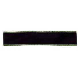 Black with Green Stitching Non-Slip Headband