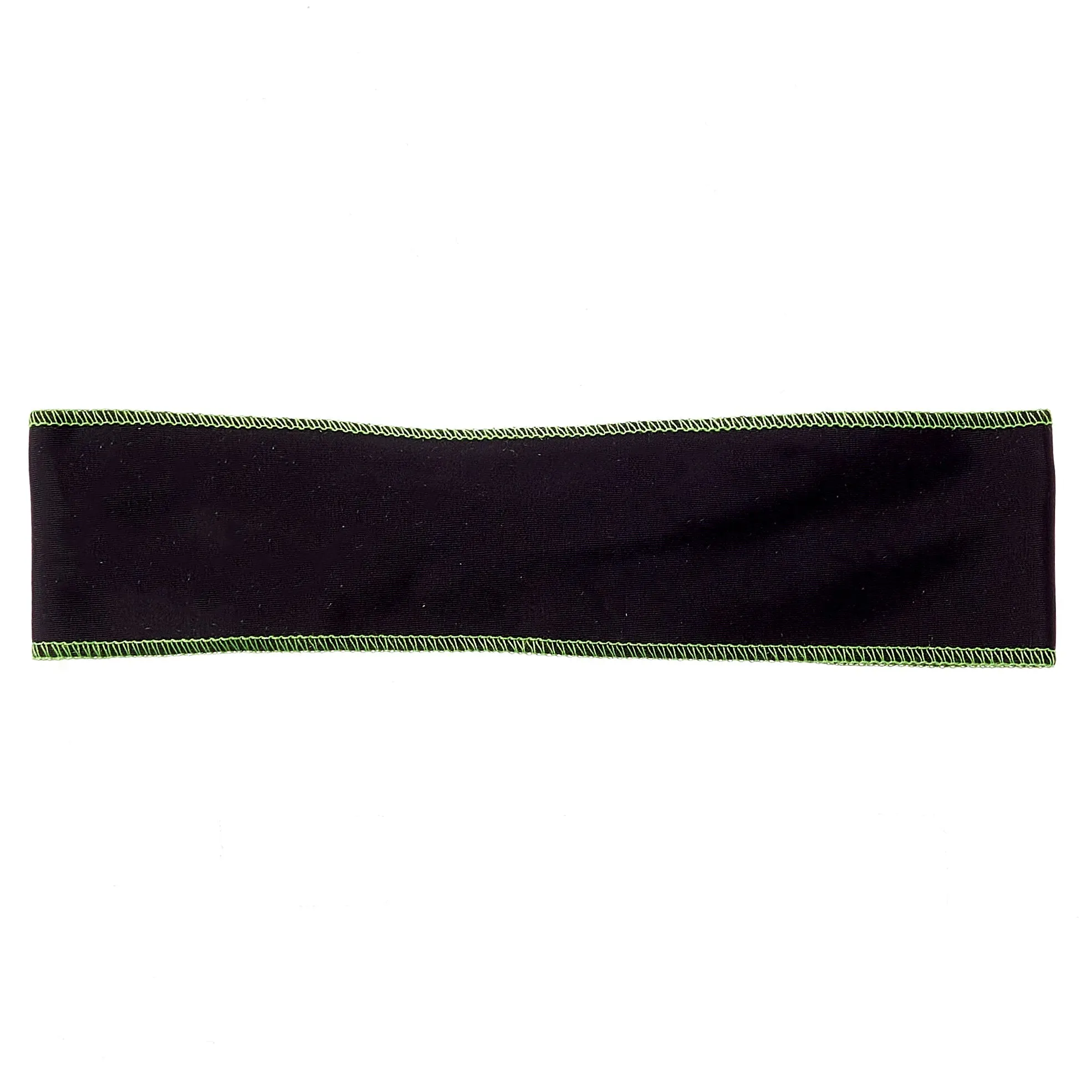 Black with Green Stitching Non-Slip Headband