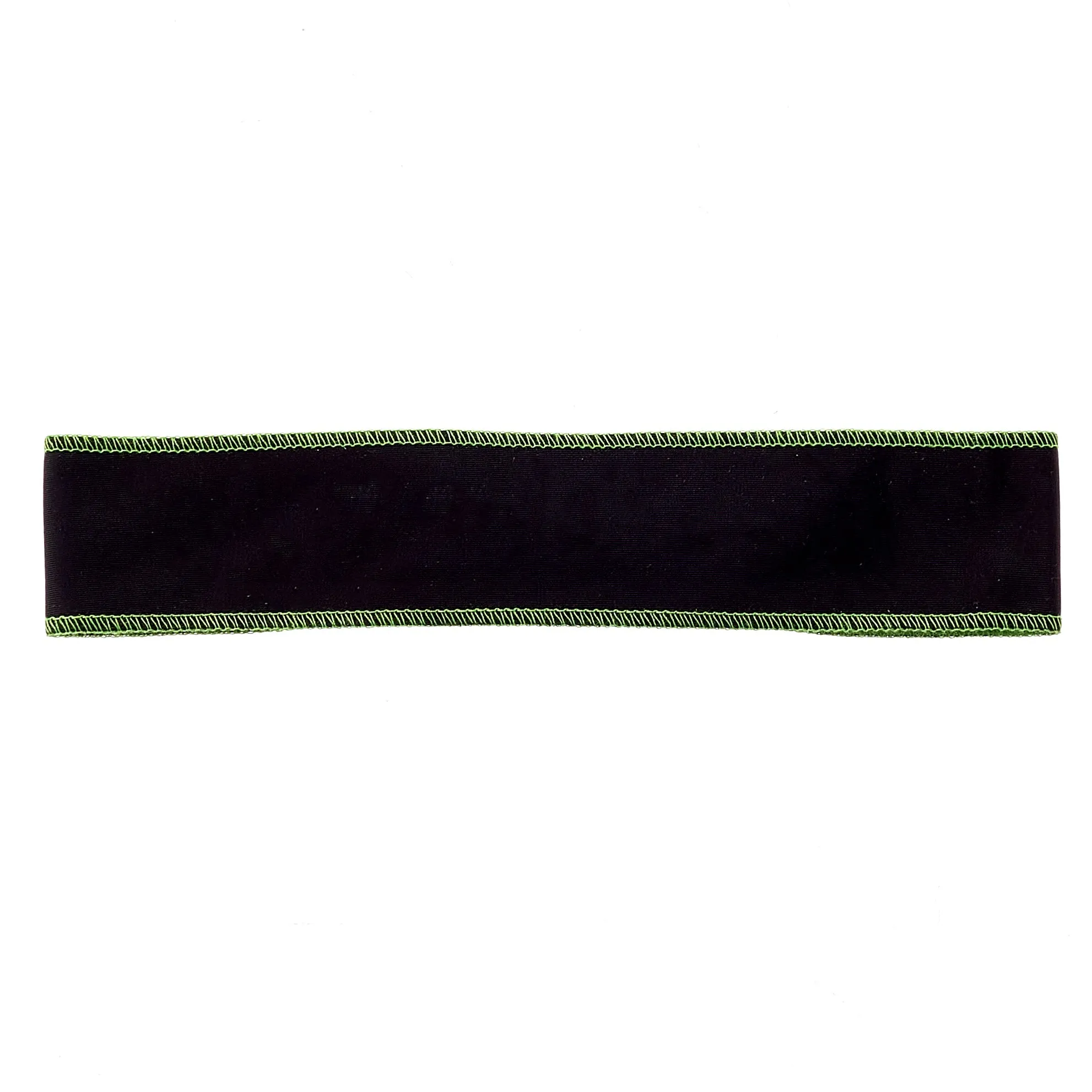 Black with Green Stitching Non-Slip Headband