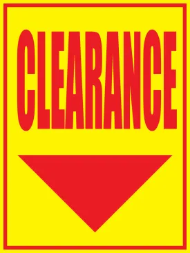 Clearance 18"x24" Store Business Retail Promotion Signs