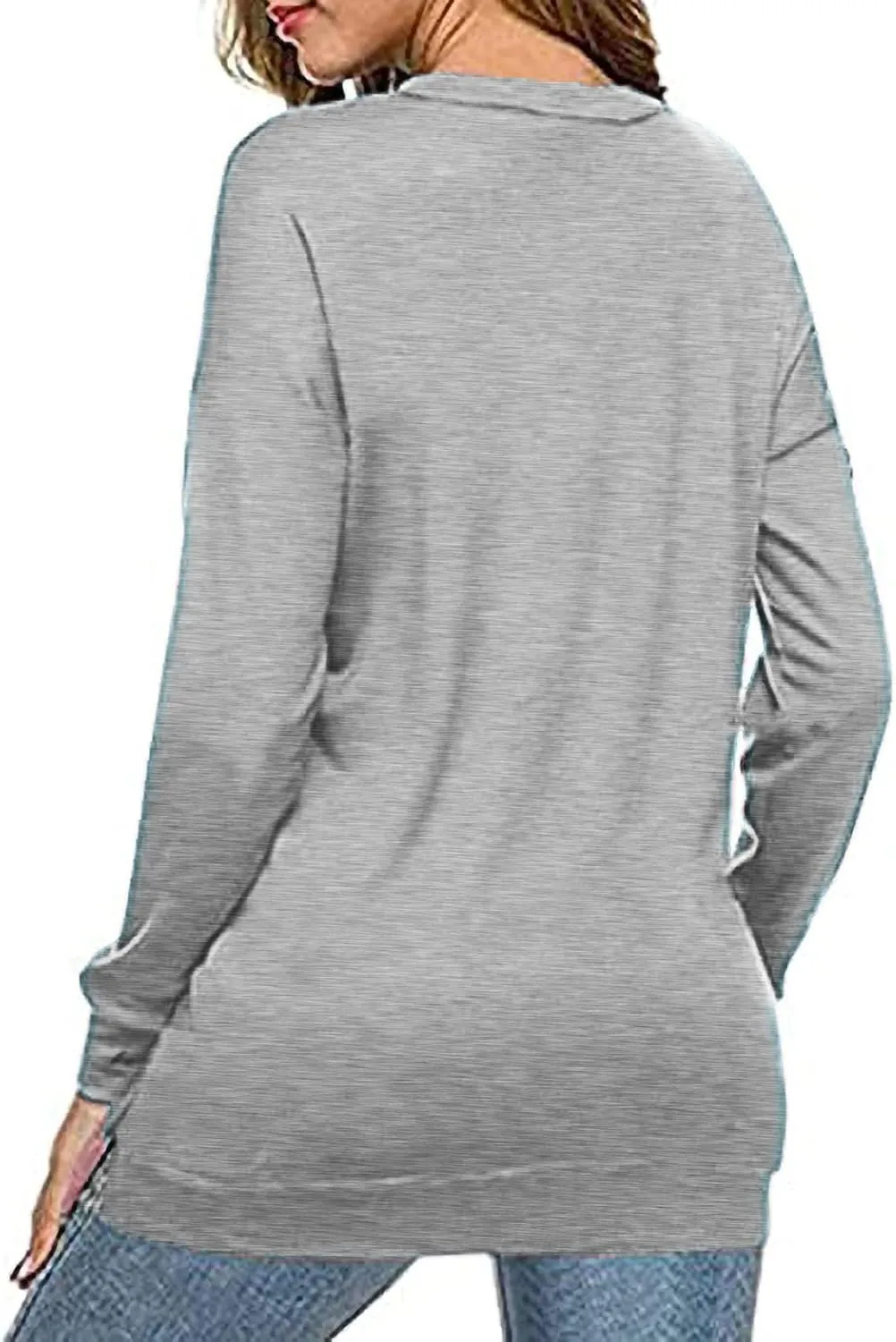 CNFUFEN Womens Casual Crewneck Sweatshirt Long Sleeve Pullover Tops Fall Fashion Clothes