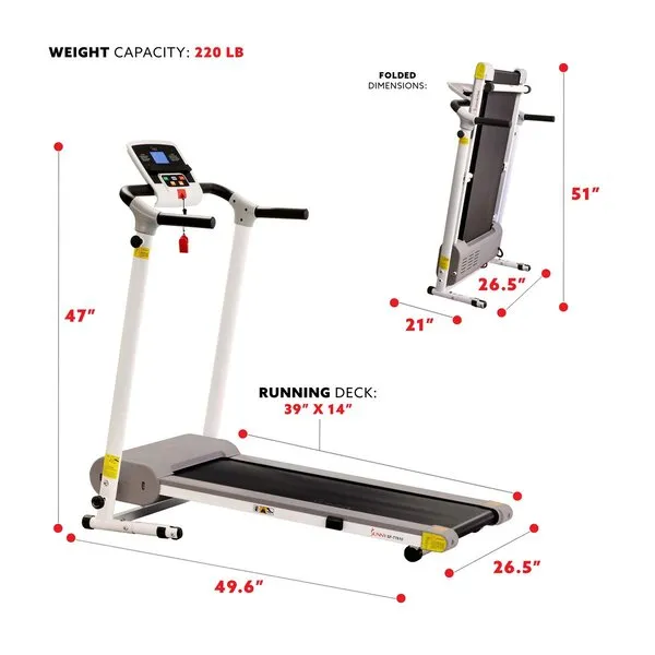 Easy Assembly Folding Treadmill Motorized Compact