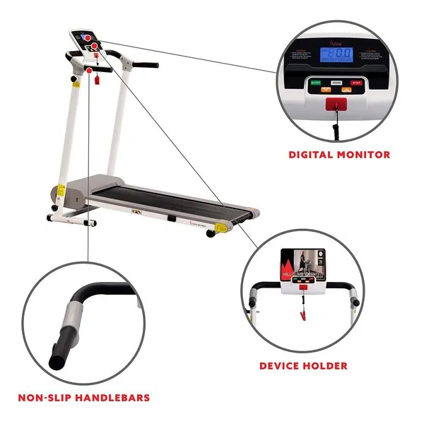 Easy Assembly Folding Treadmill Motorized Compact