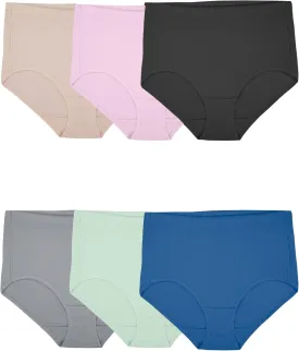 Fruit of the Loom Women's Breathable Underwear, Moisture Wicking Keeps You Cool & Comfortable, Available in Plus Size