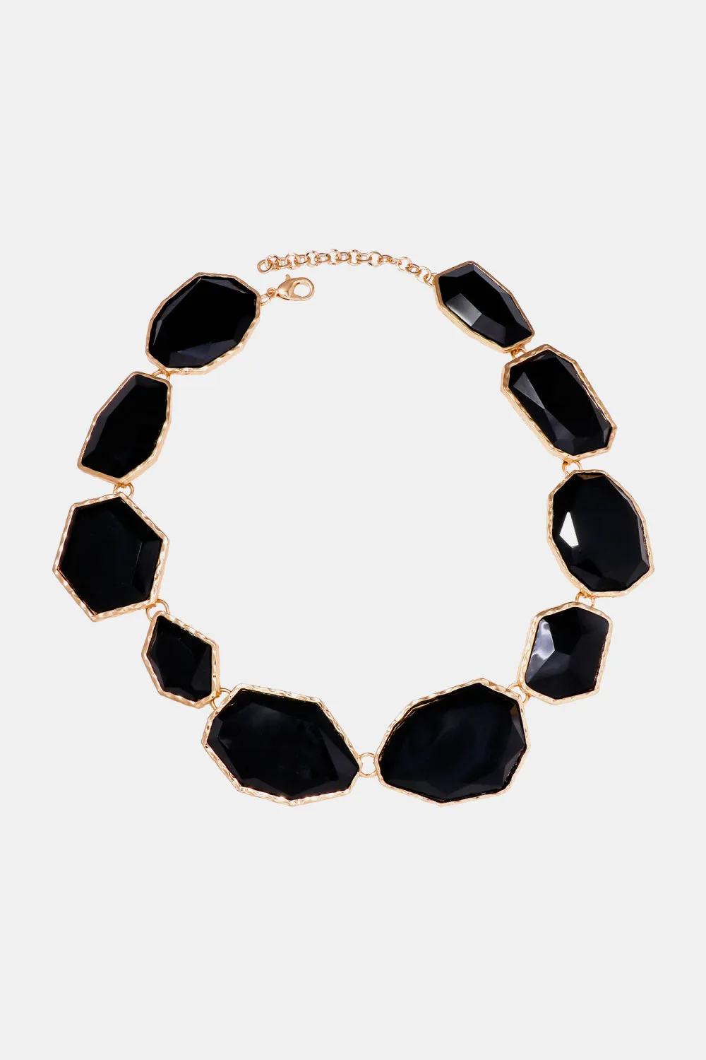 Geometrical Shape Zinc Alloy Frame Resin Bracelet