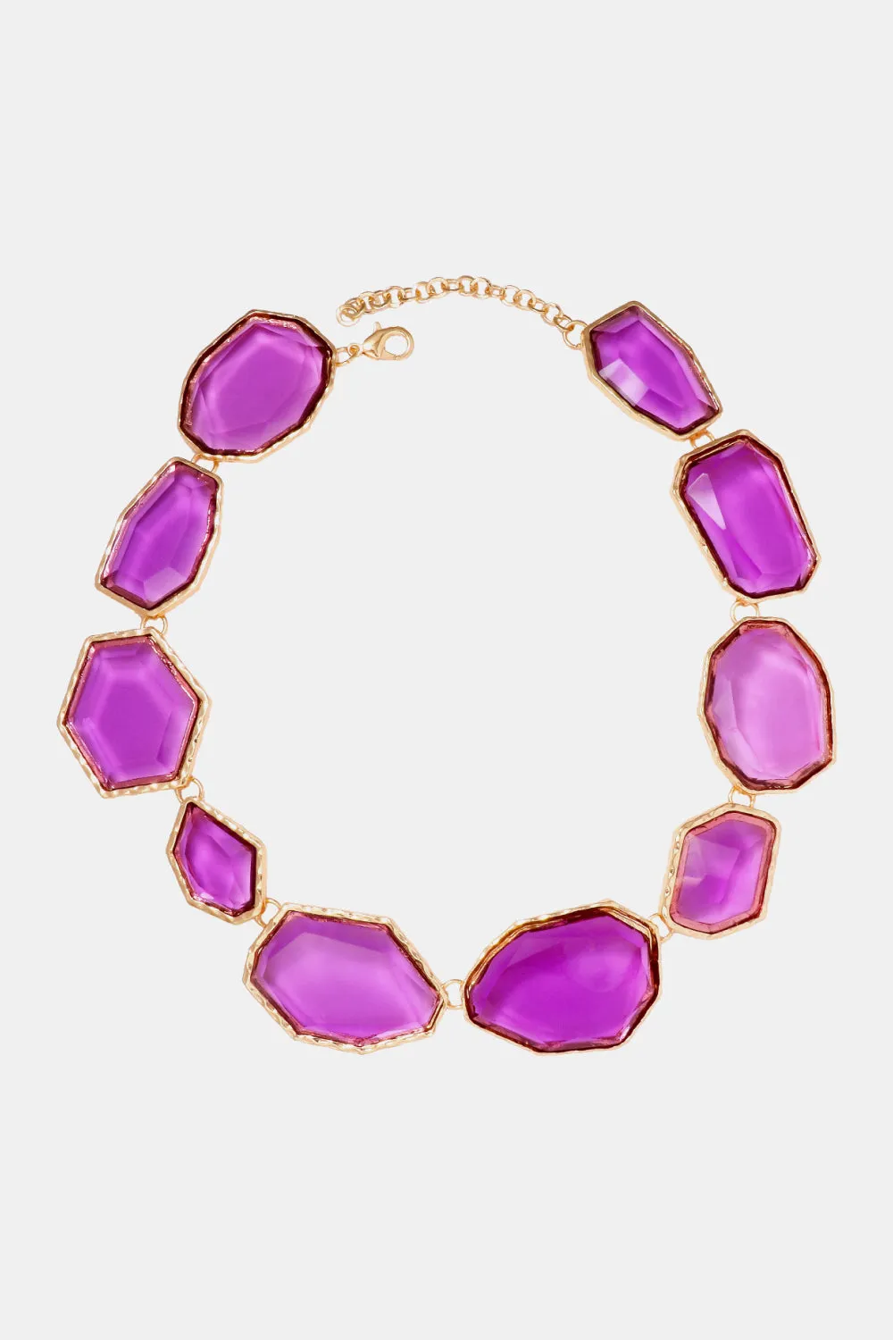 Geometrical Shape Zinc Alloy Frame Resin Bracelet