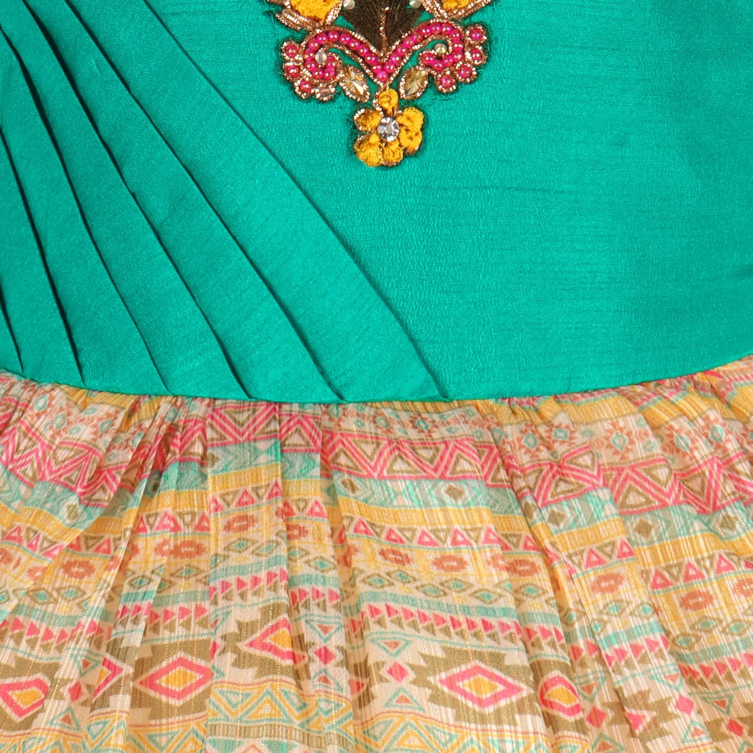 Girls Embroidered Fit and Flare Party Dress