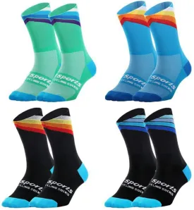 GuaziV Cycling Socks for Men & WomenColorful Compression Hiking Socks Running Socks for Travelling, Walking, Climbing