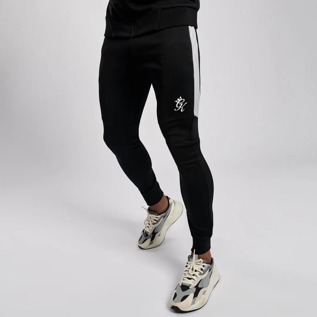 Gym King Chiba Poly Tracksuit Bottoms - Black/Grey Marl
