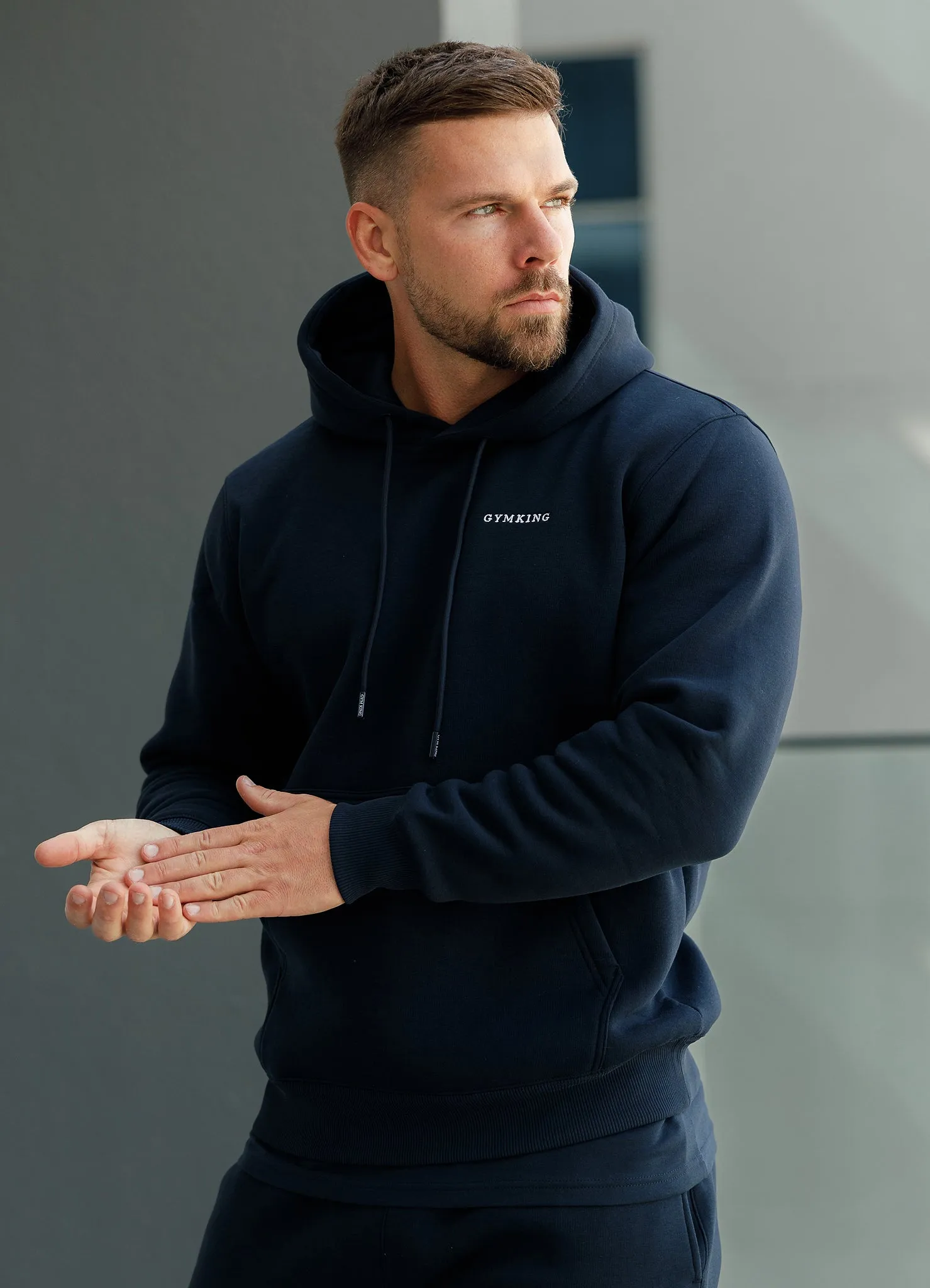 Gym King Linear Fundamental Hood - Navy