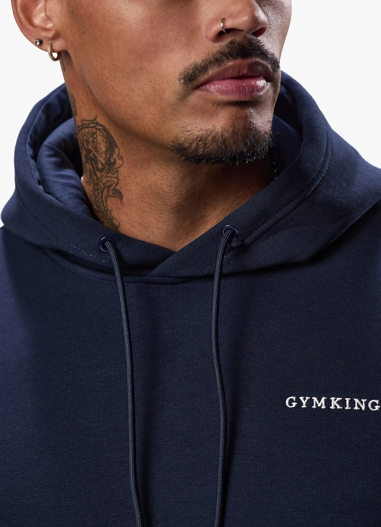 Gym King Linear Fundamental Hood - Navy
