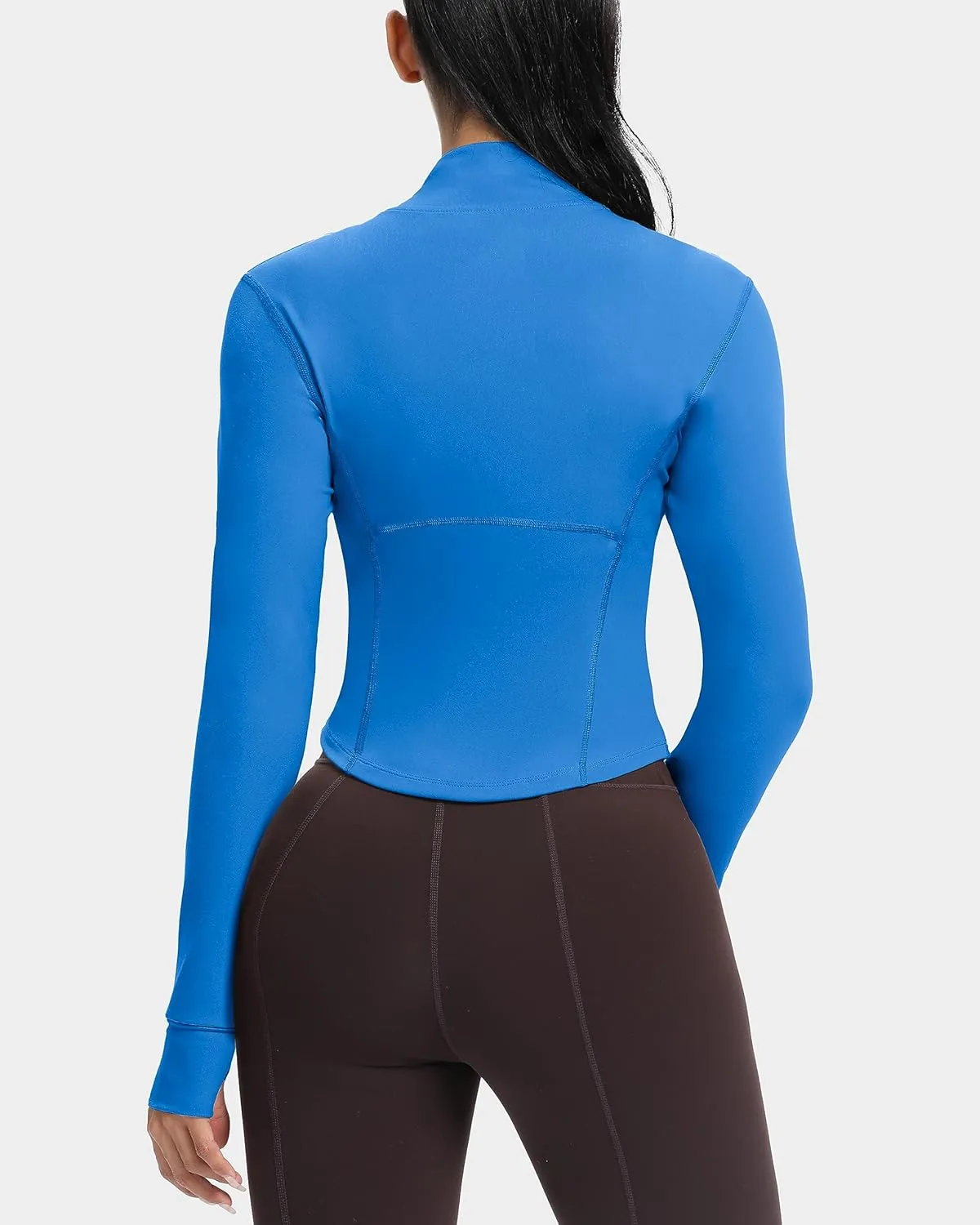 GYM RAINBOW Womens Zip Up Workout Jakcets Lightweight Slim Fit Running Athletic Jackets with Thumb Holes