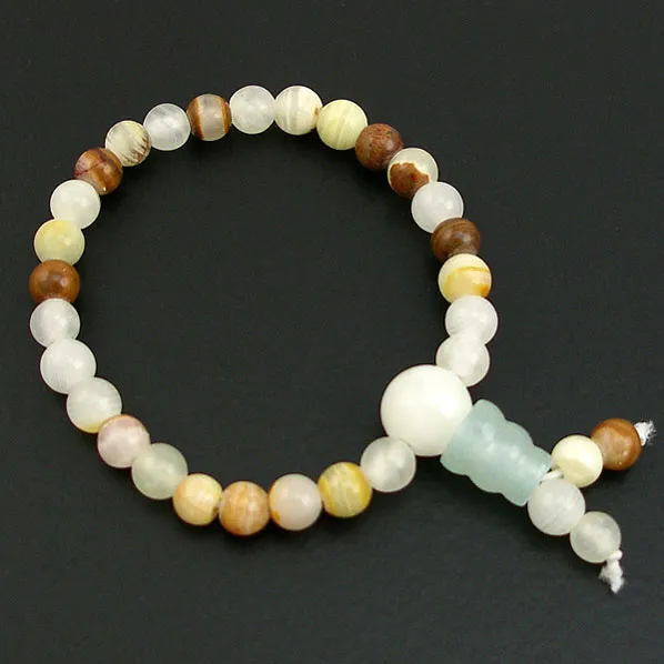 Handmade Tribal Stone Beads Stretch Bracelet