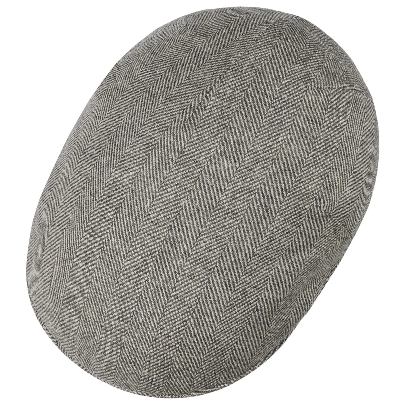 Herringbone Premium Flat Cap by Borsalino