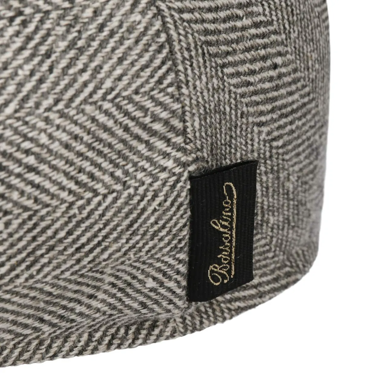 Herringbone Premium Flat Cap by Borsalino
