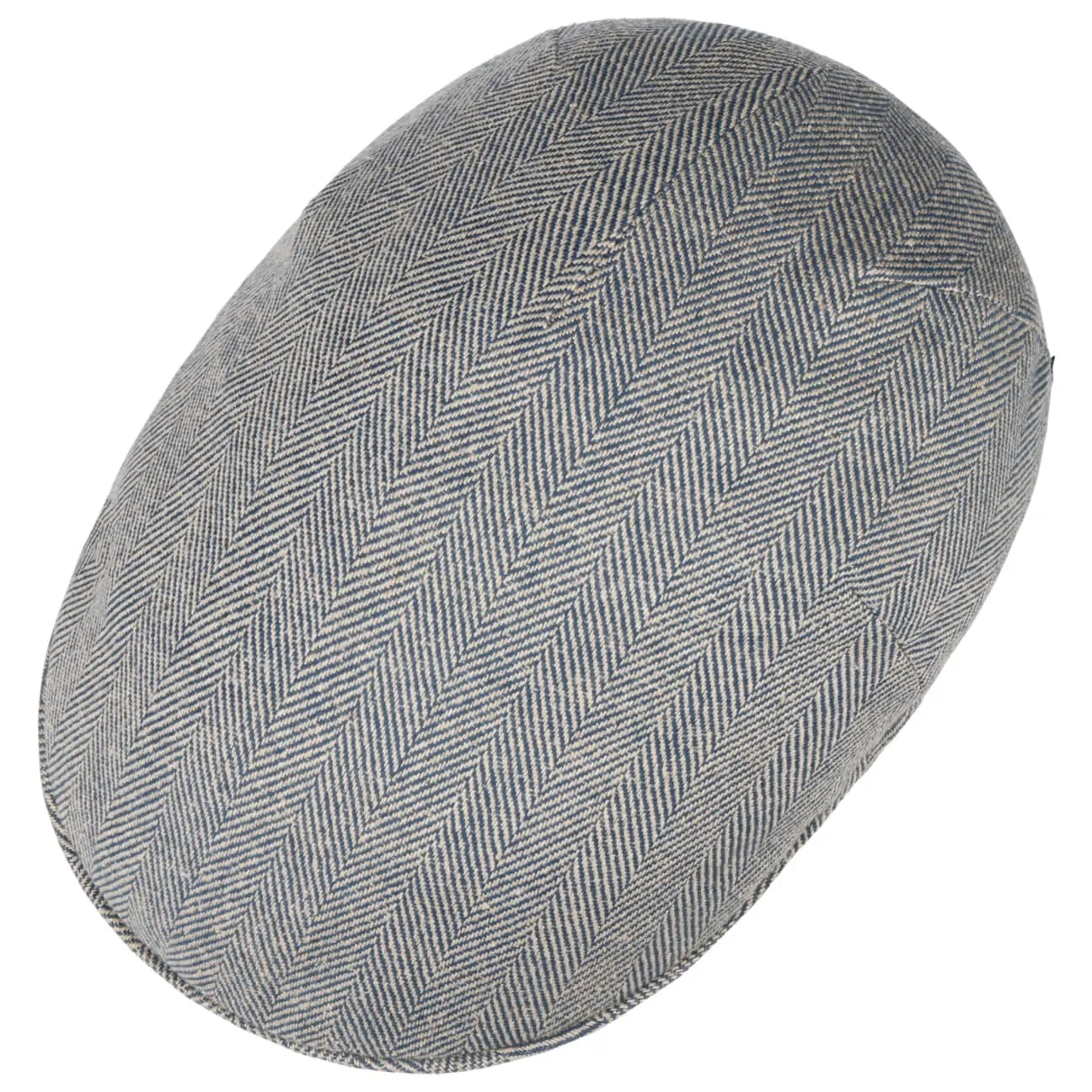 Herringbone Premium Flat Cap by Borsalino