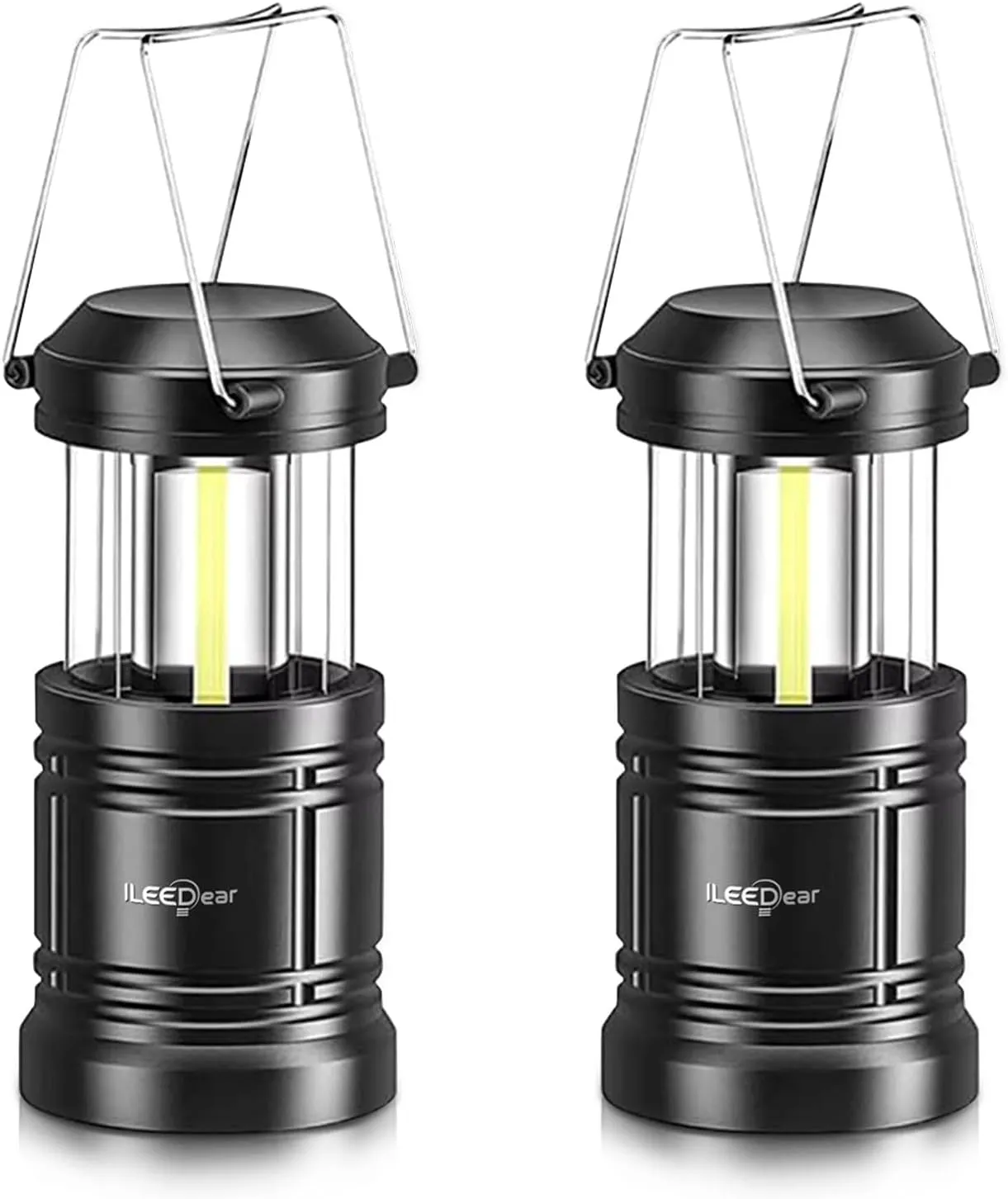 LED Camping Lantern, Battery Operated Lights, Adjustable Brightness for Camping, Emergencies, Power Outages, Outdoor Collapsible Lanterns, 2 Pack