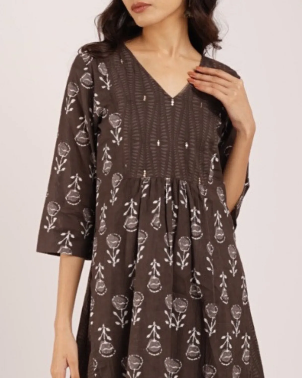 Mahagony Printed Kurta Dress - Set of 2