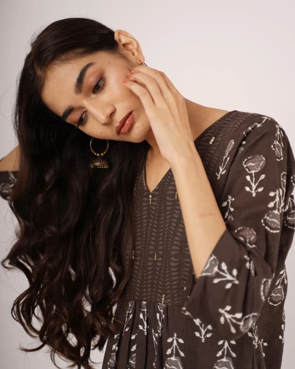 Mahagony Printed Kurta Dress - Set of 2