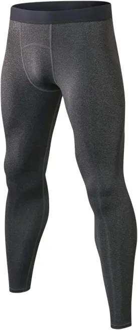 Men Compression Pants Football Basketball Leggings Spandex Tights for Active Athletic Workout Running Cool Dry