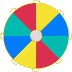 Parachute with Handles 6ft 8ft 10ft 12ft 16ft 20ft Play Parachute Games for Outdoor Team Games,You Can Also Use it for Trampoline Cover Picnic Mat Furniture Cover