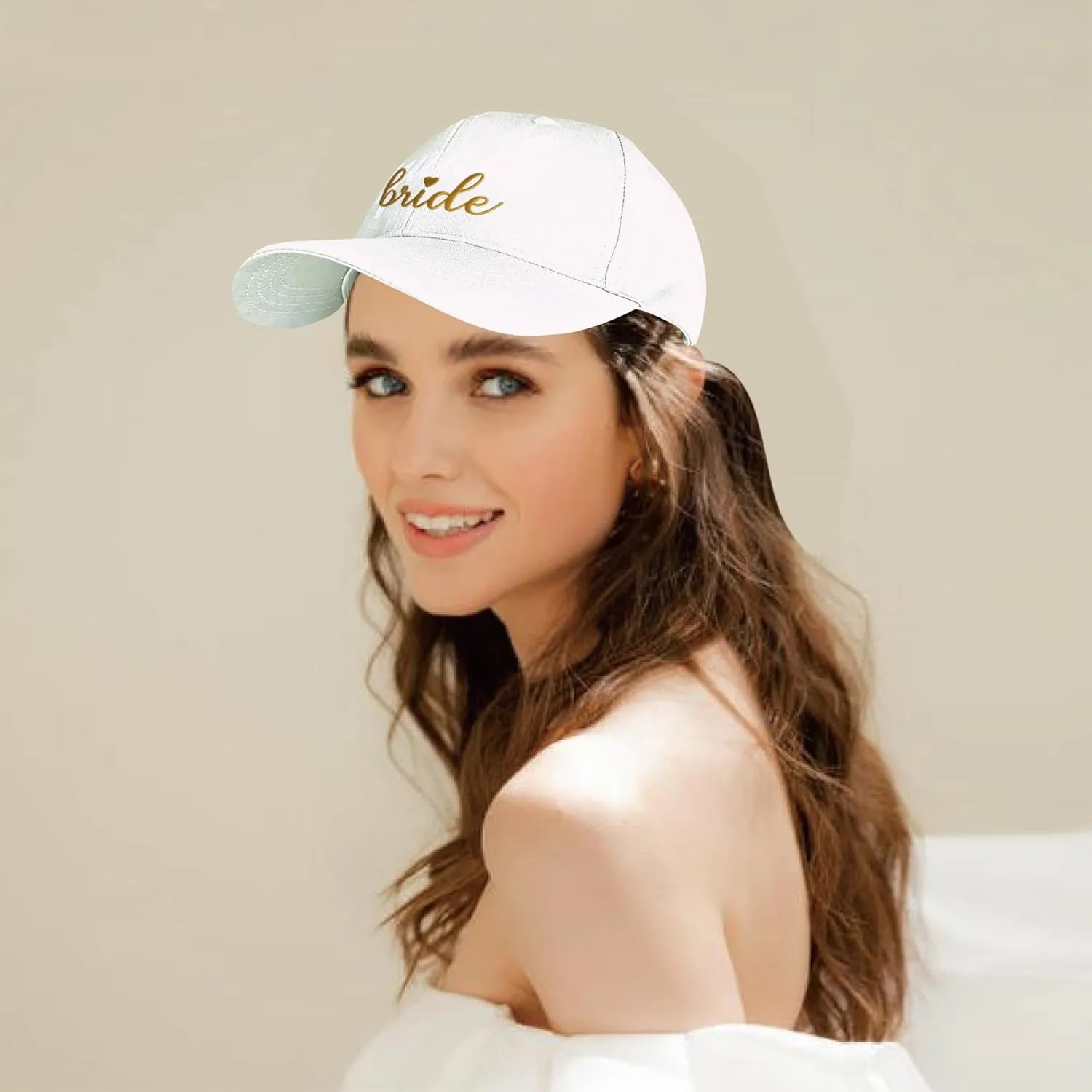 PartyGifts&beyond 6Packs Bachelorette Hat Bridesmaid Hat Bachelorette Party Favors Embroidered Bride Squad Baseball Cap