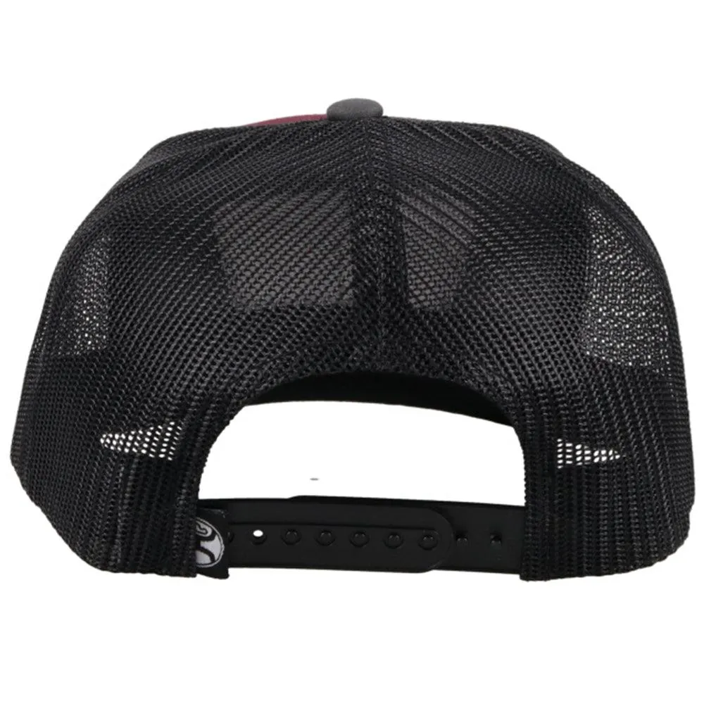 "Davis" Maroon/Black Hat