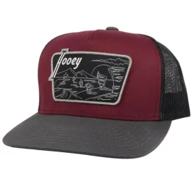 "Davis" Maroon/Black Hat