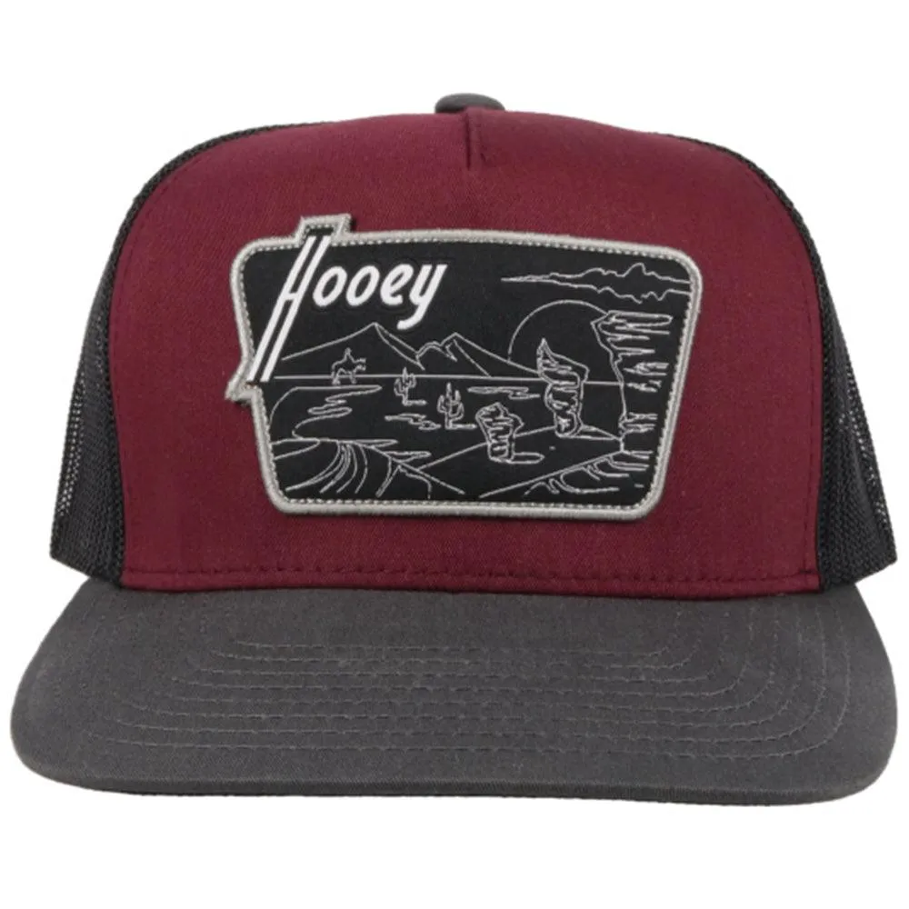 "Davis" Maroon/Black Hat