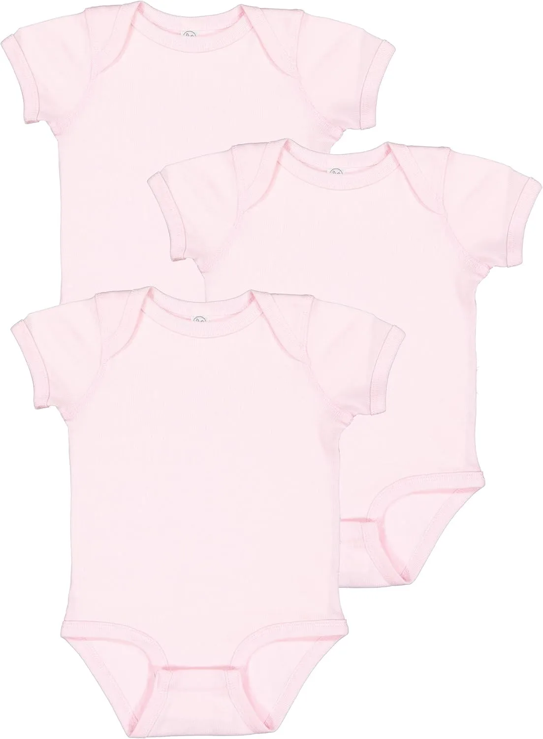RABBIT SKINS Baby Bodysuit Girl & Boy | Newborn 0-3 Months to 24 Month Toddler 3-Pack Bulk Set, Snap Easy Closure