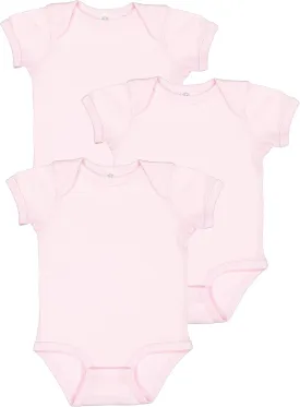 RABBIT SKINS Baby Bodysuit Girl & Boy | Newborn 0-3 Months to 24 Month Toddler 3-Pack Bulk Set, Snap Easy Closure