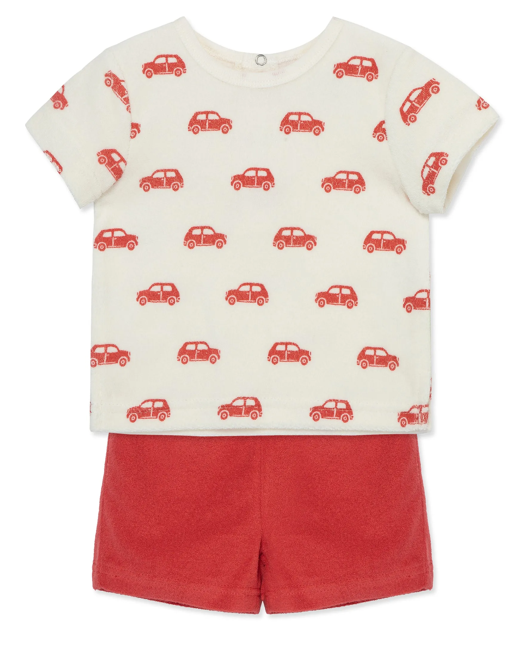 Red Cars Terry Short Set